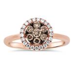 Prima Brown & White Diamond Cluster Ring