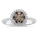 Prima Brown & White Diamond Cluster Ring