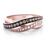 Prima Brown & White Diamond Band