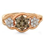 Prima Brown Diamond & Diamond Ring