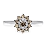 Prima Brown Diamond & Diamond Ring