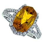 Prima Citrine & Diamond Ring