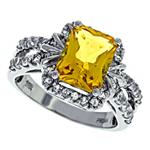 Prima Citrine And White Topaz Ring