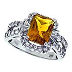 Prima Citrine And White Topaz Ring