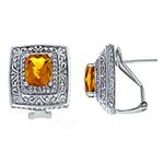 Prima Citrine & Diamond Earrings