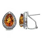 Prima Citrine & Diamond Earrings