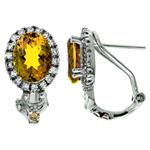 Prima Citrine & Diamond Earrings