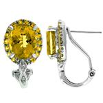 Prima Citrine & Diamond Earrings