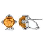 Prima Citrine & Diamond Earrings