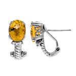 Prima Citrine & Diamond Earrings