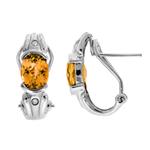 Prima Citrine & Diamond Earrings