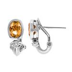 Prima Citrine & Diamond Earrings