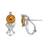 Prima Citrine & Diamond Earrings