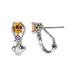 Prima Citrine & Diamond Earrings