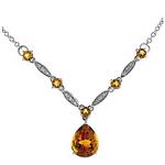 Prima Citrine & Diamond Necklace