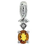 Prima Citrine & Diamond Pendant