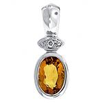 Prima Citrine & Diamond Pendant