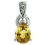 Prima Citrine & Diamond Pendant