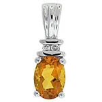 Prima Citrine & Diamond Pendant