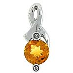 Prima Citrine & Diamond Pendant