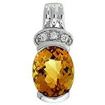 Prima Citrine & Diamond Pendant