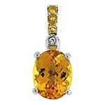 Prima Citrine & Diamond Pendant