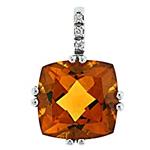 Prima Citrine & Diamond Pendant