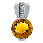 Prima Citrine & Diamond Pendant