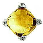 Prima Citrine & Diamond Pendant