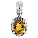 Prima Citrine & Diamond Pendant