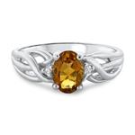 Prima Citrine & Diamond Ring