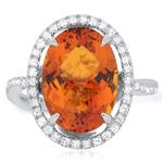 Prima Citrine & Diamond Ring