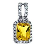 Prima Citrine & White Topaz Pendant