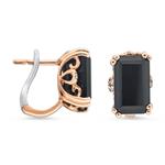 Prima Diamond & Onyx Earrings