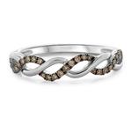 Prima Diamond & Brown Diamond Swirl Band