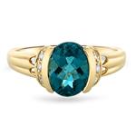 Prima Diamond & London Blue Topaz Ring