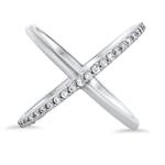 Prima Diamond 1 Row "X" Ring