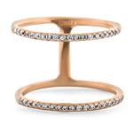 Prima Diamond 2 Row Wide Ring