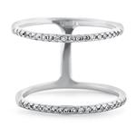 Prima Diamond 2 Row Wide Ring