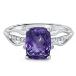 Prima Diamond & Amethyst Ring