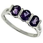 Prima Diamond And Amethyst Ring