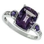 Prima Diamond And Amethyst Ring