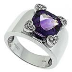 Prima Diamond And Amethyst Ring