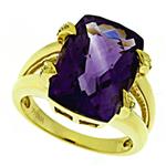 Prima Diamond And Amethyst Ring