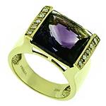 Prima Diamond And Amethyst Ring