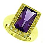 Prima Diamond And Amethyst Ring