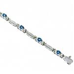 Prima Diamond And Aquamarine Bracelet