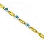 Prima Diamond And Aquamarine Bracelet