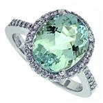 Prima Diamond And Aquamarine Ring 