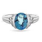 Prima Diamond And Blue Topaz Ring